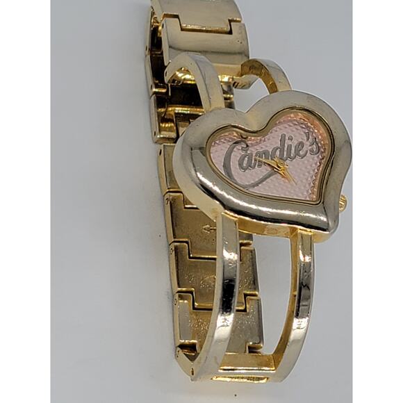 Candie\'s Pink Dial Heart Shaped Bangle Women\'s Watch Fits 6in Wrist main image 6